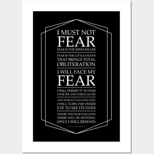 Fear Is The Mind Killer, Dune Litany Posters and Art